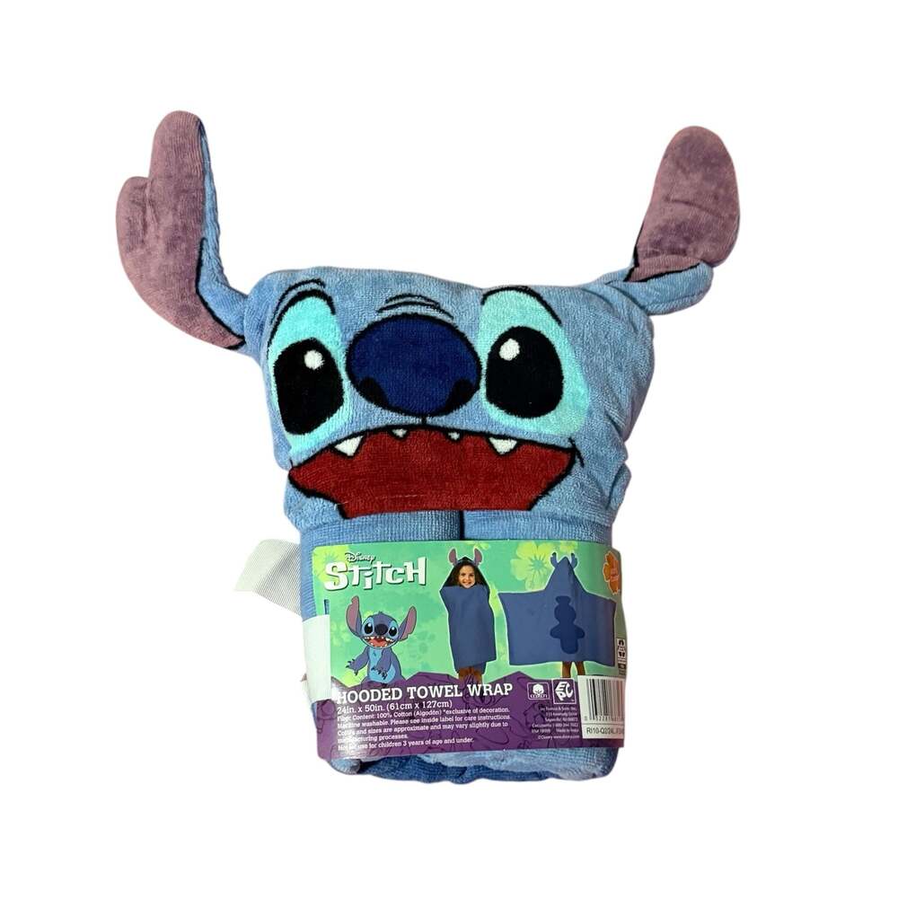 Disney Stitch Hooded Towel Wrap 24in x 50in
